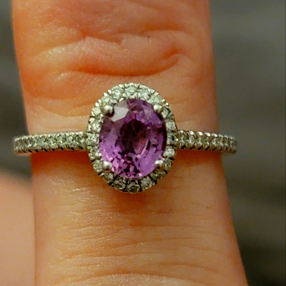 Diamond and Amethyst Ring